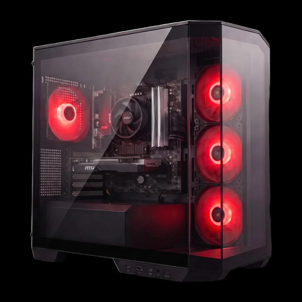 PC Ryzen 5 5500 con RTX 3050 6 GB en gabinete MSI MAG PANO 100R PZ